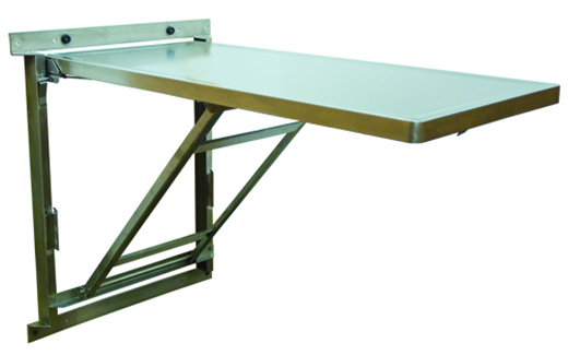 Wall-Mount Stainless Steel Veterinary Exam Tables Fold Up 