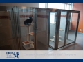 TriStar Vet cat condo photo: This clever design uses stainless steel and glass kennel doors