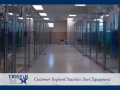 TriStar Vet kennel photo: Efficiency in stainless steel, glass and Starlite color panels for privacy