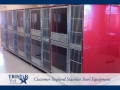 TriStar Vet kennel photo: Bright red Starlite kennel panels add a pop of cheery color to this resort