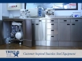 TriStar Vet treatment equipment photo: Stainless steel cabinets offer ample storage and hidden facilities