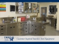 TriStar Vet treatment equipment photo: Everything stored conveniently in stainless steel cabinets, shelves