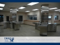 TriStar Vet treatment equipment photo: Open floor plan-stainless steel work columns and wet prep tables