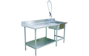 TriStar Vet photo: Our veterinary kennel prep sinks are made with the sturdiest stainless steel in the industry