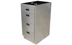 Stainless Steel Modular Cabinets – Lower 4 Drawer for Veterinary Offices