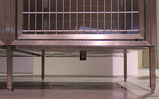 picture of underneath our stainless steel raised kennel runs
