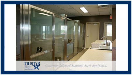 TriStar Vet photo: If your veterinary practice just added or upgraded your boarding cages, dog kennel design, etc. — let your clients know so you can fill up your summer schedule