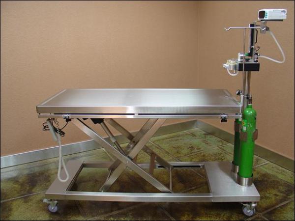 stainless steel electric mobile veterinary lift table